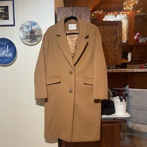 NWOT Korean Camel Coat